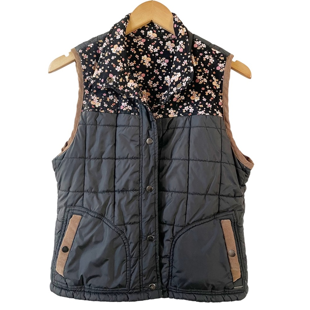 Element Black Floral Vest